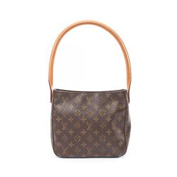 Louis Vuitton LOUIS VUITTON Looping MM Monogram Shoulder Bag Coated Canvas Leather Women's Brown M51146