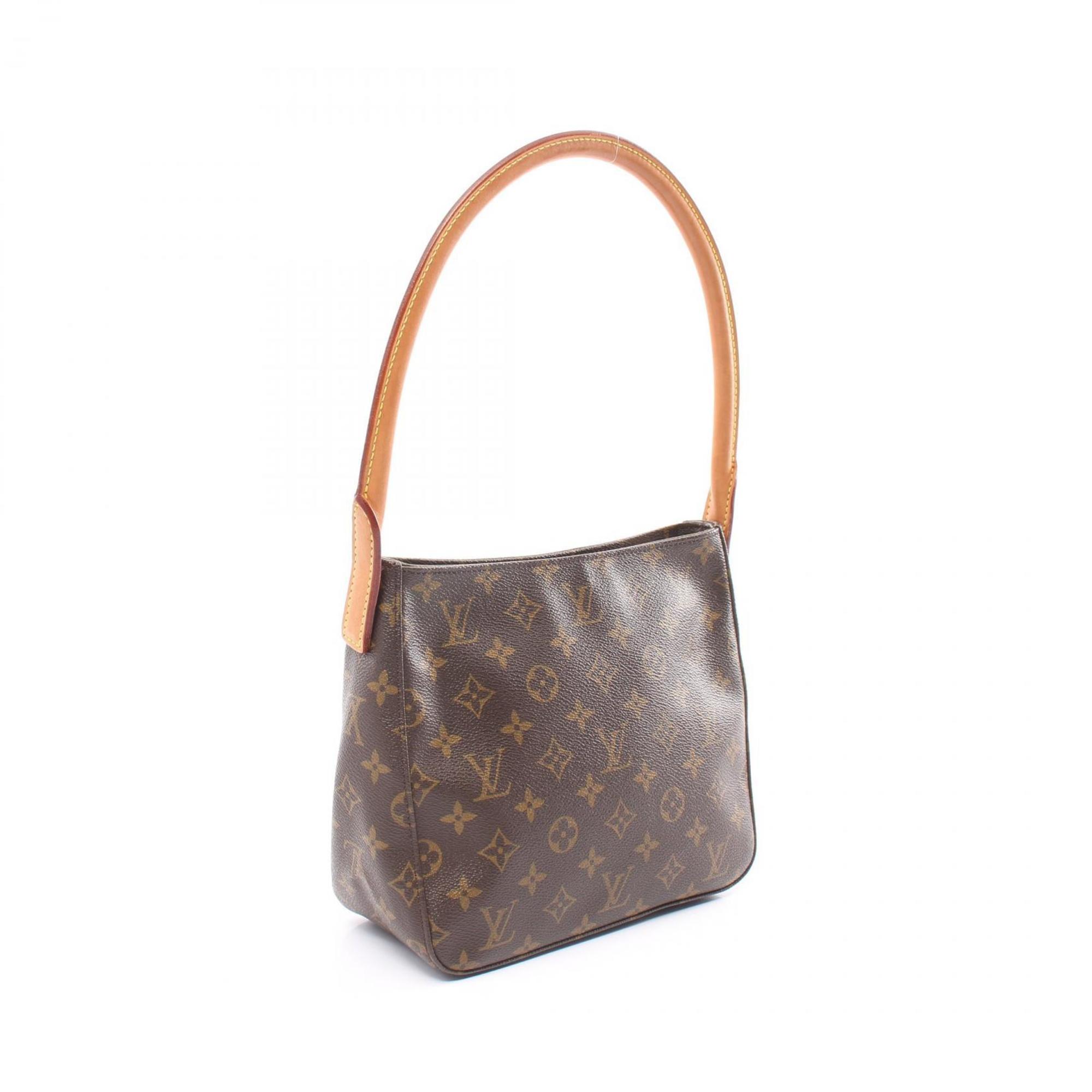 Louis Vuitton LOUIS VUITTON Looping MM Monogram Shoulder Bag Coated Canvas Leather Women's Brown M51146