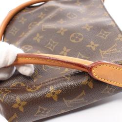 Louis Vuitton LOUIS VUITTON Looping MM Monogram Shoulder Bag Coated Canvas Leather Women's Brown M51146