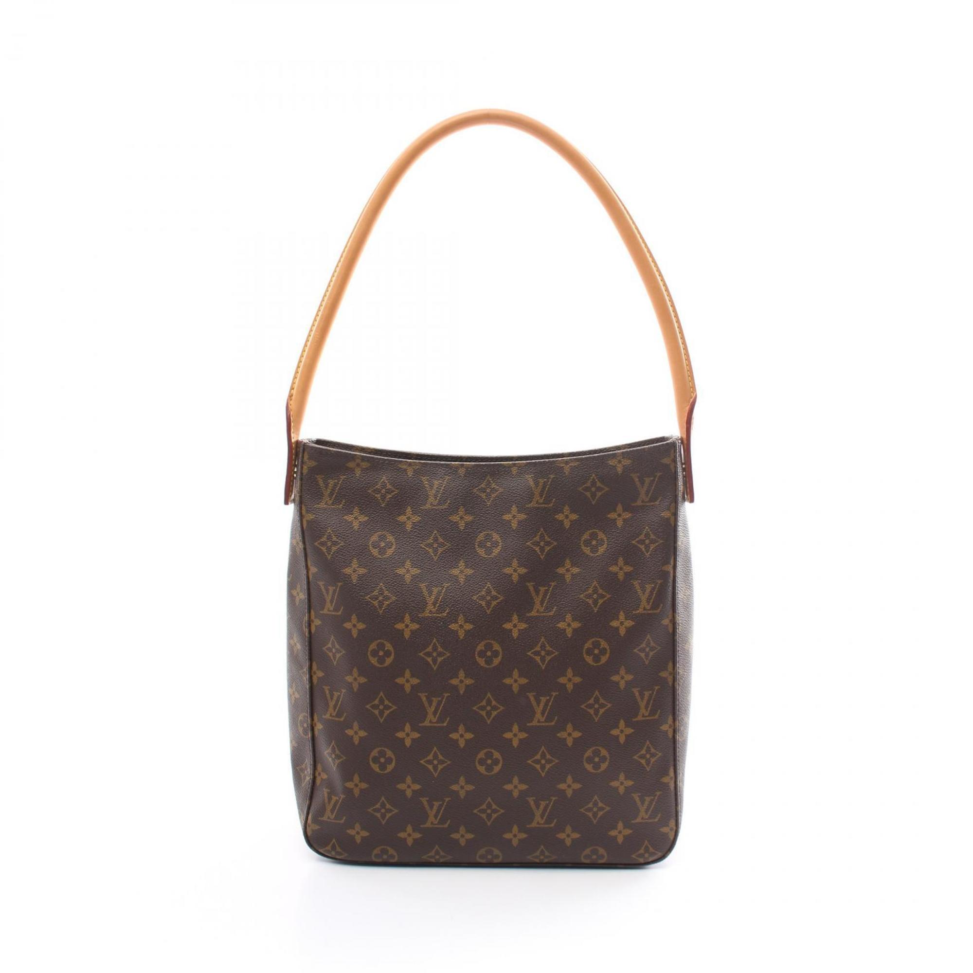 Louis Vuitton LOUIS VUITTON Looping GM Monogram Shoulder Bag Coated Canvas Leather Women's Brown M51145