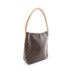 Louis Vuitton LOUIS VUITTON Looping GM Monogram Shoulder Bag Coated Canvas Leather Women's Brown M51145