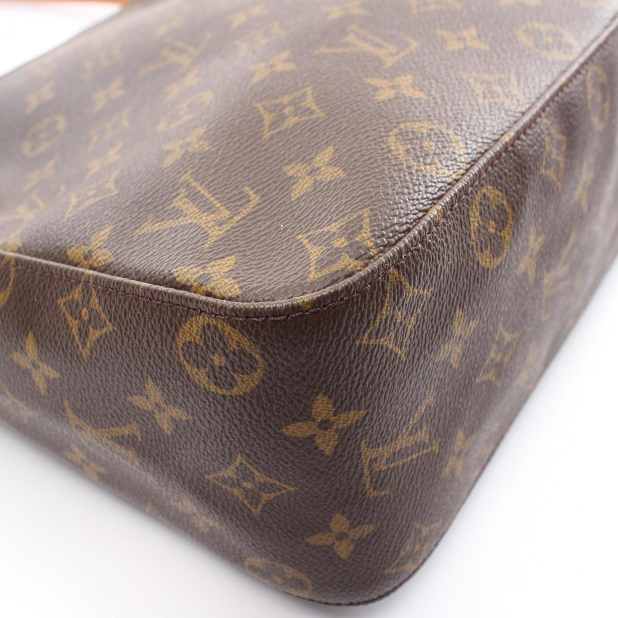 Louis Vuitton LOUIS VUITTON Looping GM Monogram Shoulder Bag Coated Canvas Leather Women's Brown M51145