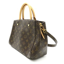 Louis Vuitton Montaigne BB Bag, Coated Canvas, Monogram, Women's, Brown, M41055