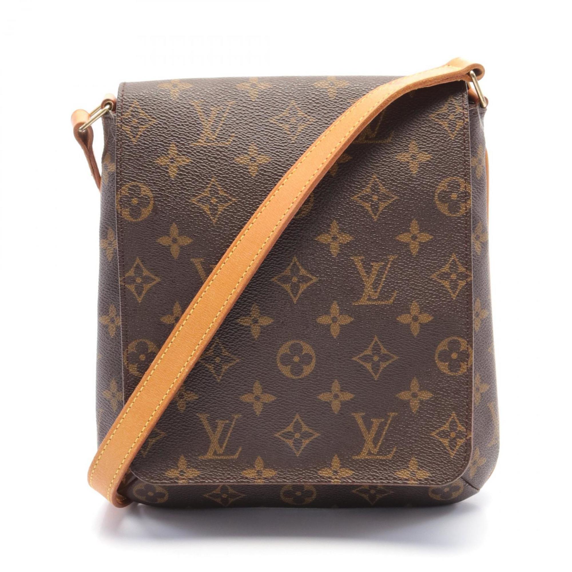 Louis Vuitton Musette Salsa Short Strap Monogram Shoulder Bag, Coated Canvas, Leather, Women's, Brown, M51258