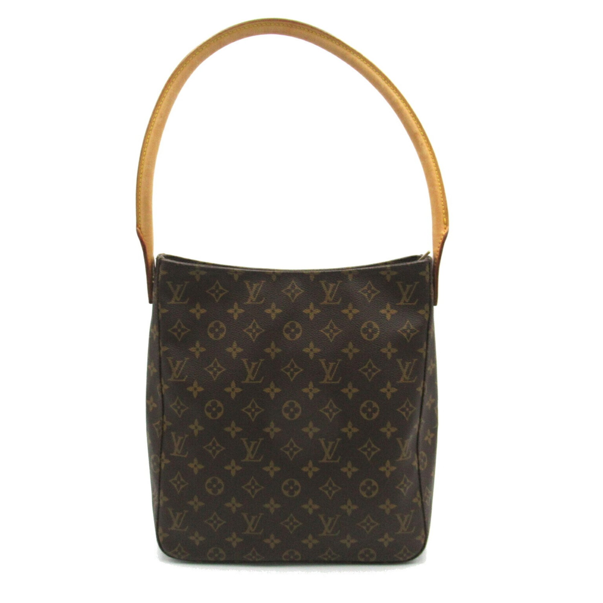 Louis Vuitton LOUIS VUITTON Looping Shoulder Bag Coated Canvas Monogram Women's Brown M51145