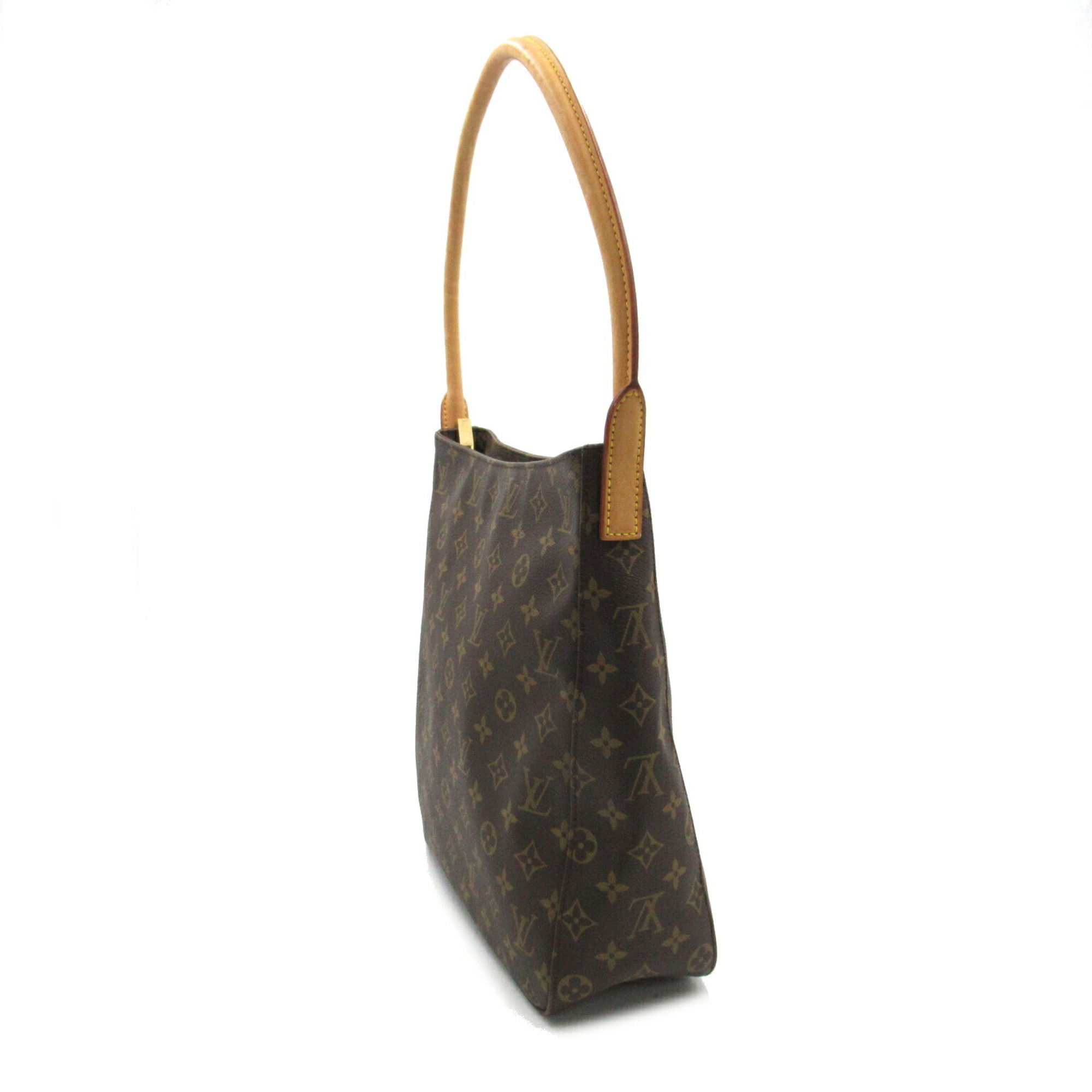 Louis Vuitton LOUIS VUITTON Looping Shoulder Bag Coated Canvas Monogram Women's Brown M51145