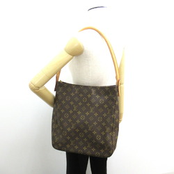 Louis Vuitton LOUIS VUITTON Looping Shoulder Bag Coated Canvas Monogram Women's Brown M51145