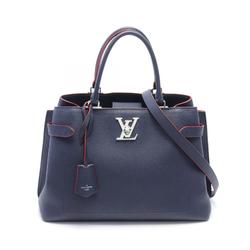 Louis Vuitton LOUIS VUITTON Rock Me Day Marine Rouge Handbag Bag Leather Women's Navy Red M53645