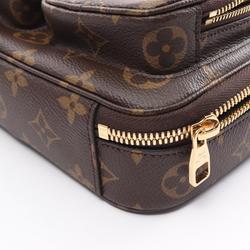 Louis Vuitton Utility Crossbody Shoulder Bag Coated Canvas Leather Monogram Women's Brown M80446