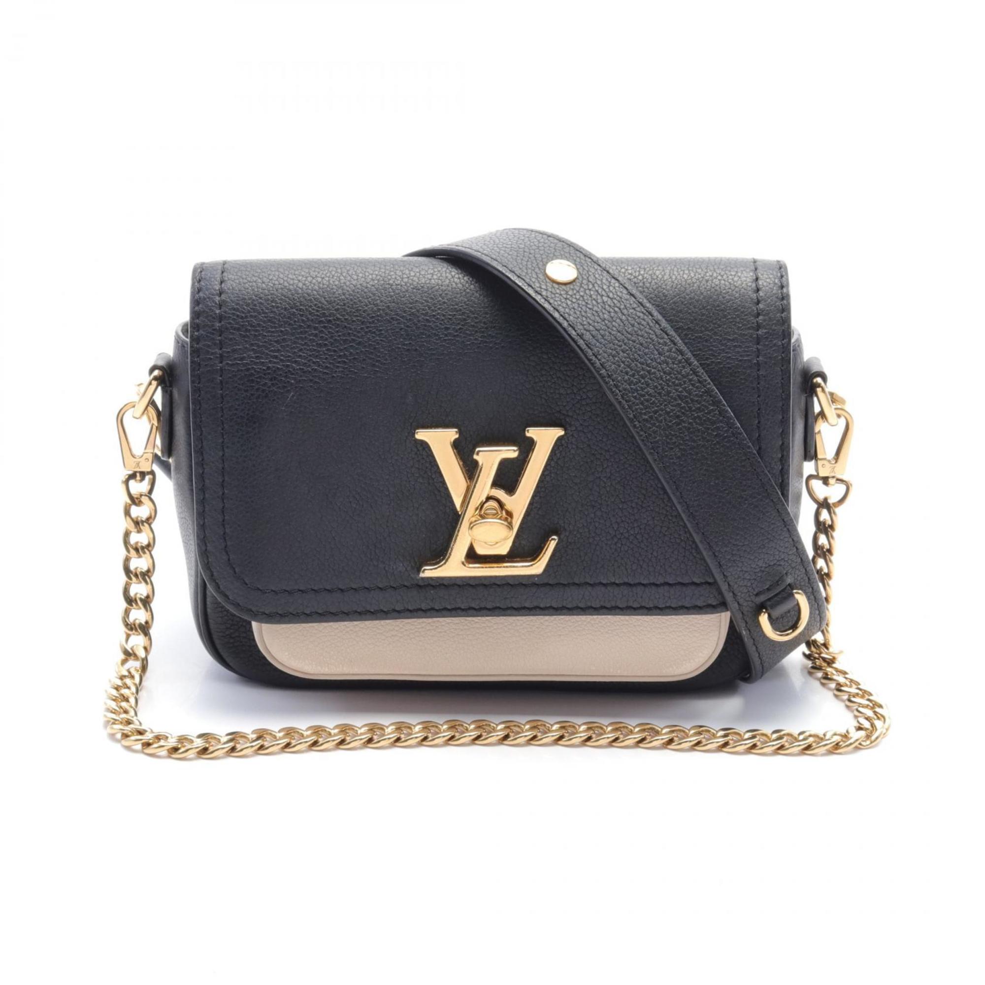 Louis Vuitton LOUIS VUITTON Rock Me Tender Noir Handbag Bag Leather Women's Black Beige M58557