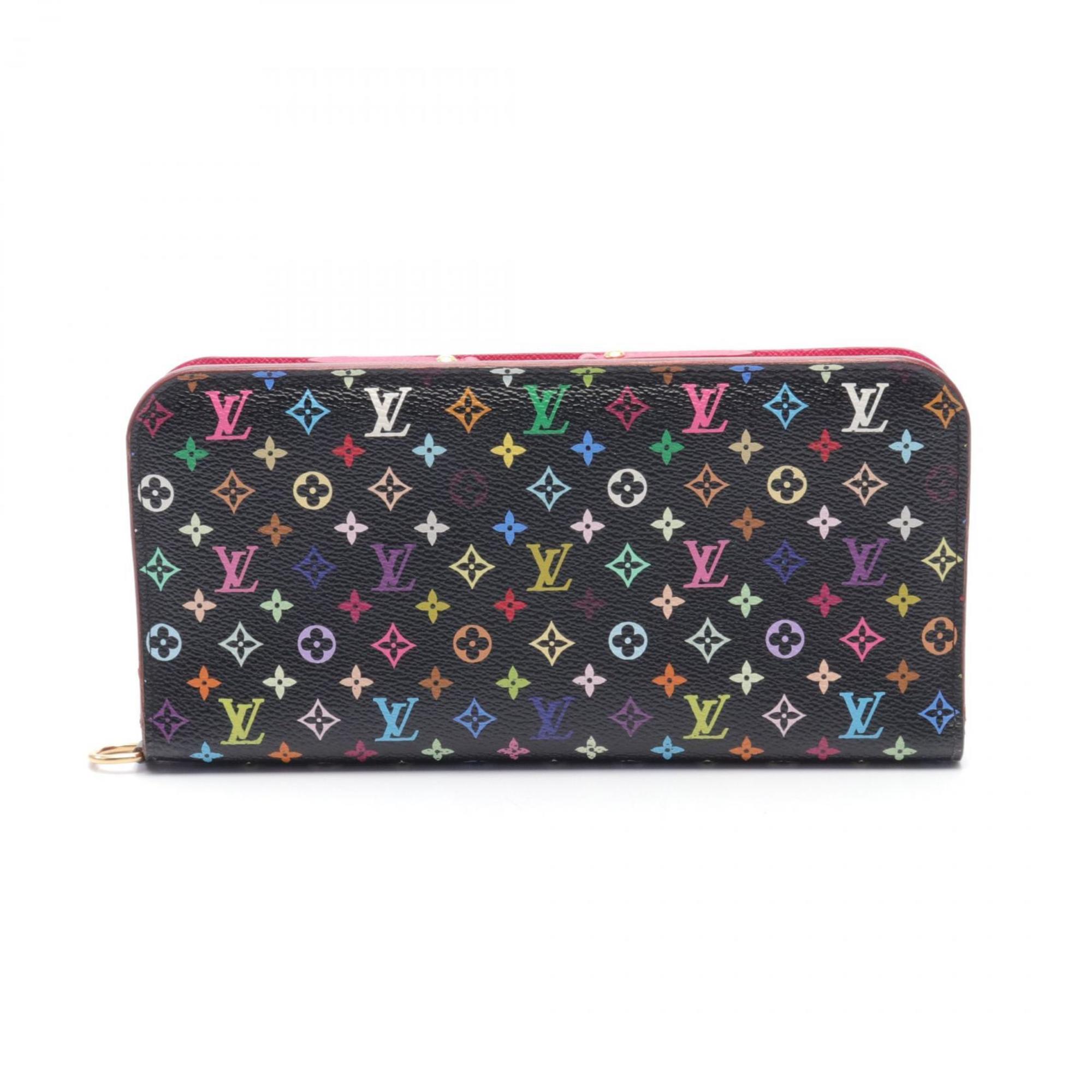 Louis Vuitton LOUIS VUITTON Portefeuille Ansolite Monogram Multicolor Bi-fold Long Wallet Coated Canvas Women's Black M93754