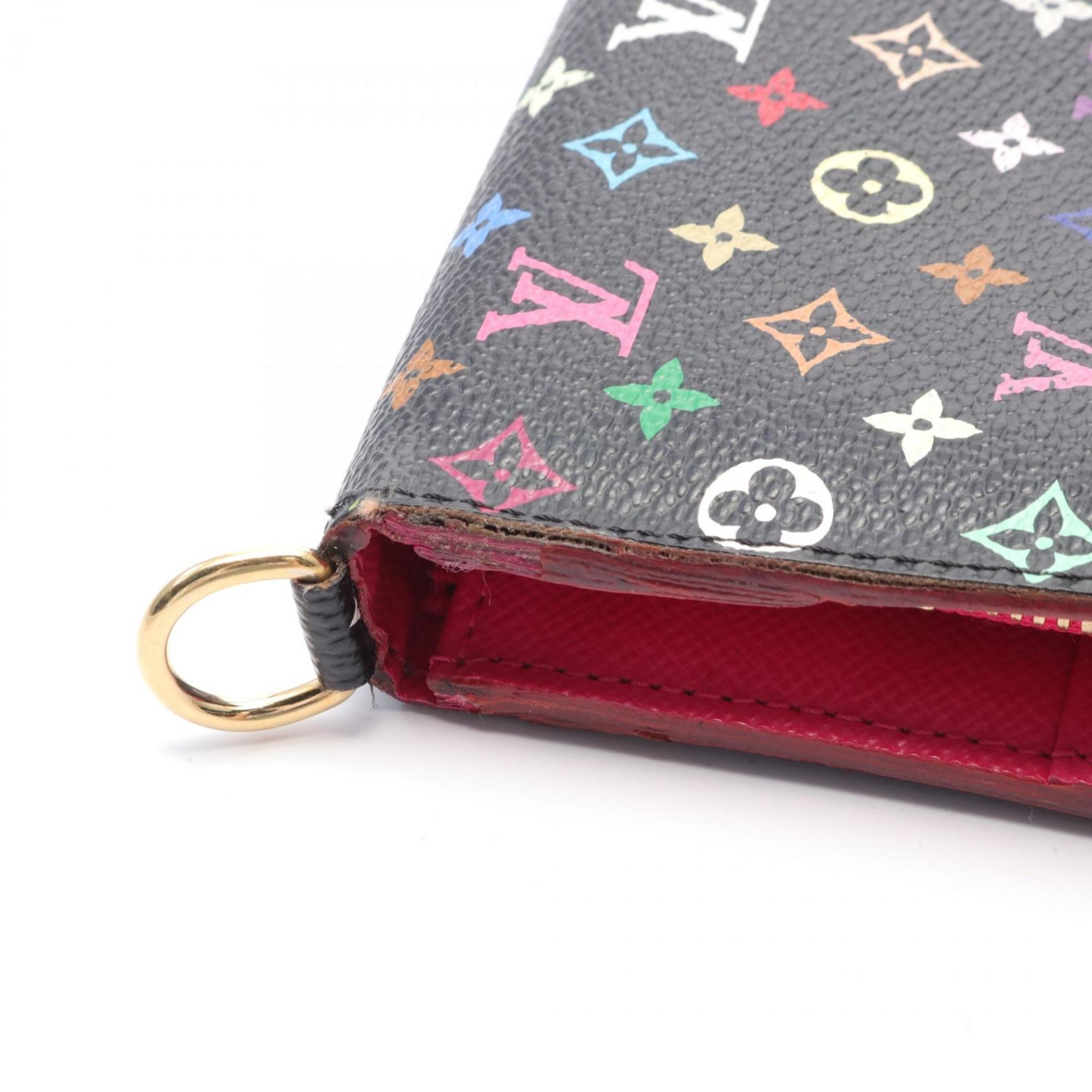 Louis Vuitton LOUIS VUITTON Portefeuille Ansolite Monogram Multicolor Bi-fold Long Wallet Coated Canvas Women's Black M93754