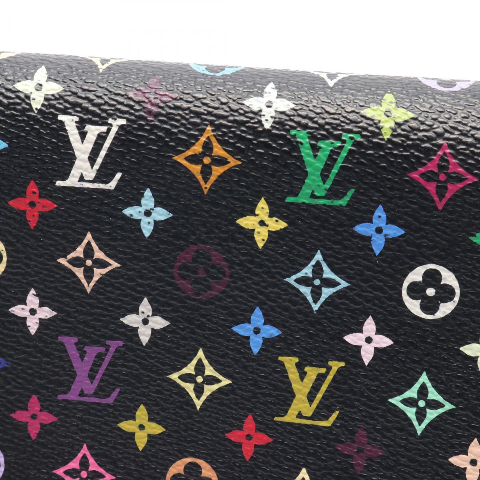 Louis Vuitton LOUIS VUITTON Portefeuille Ansolite Monogram Multicolor Bi-fold Long Wallet Coated Canvas Women's Black M93754