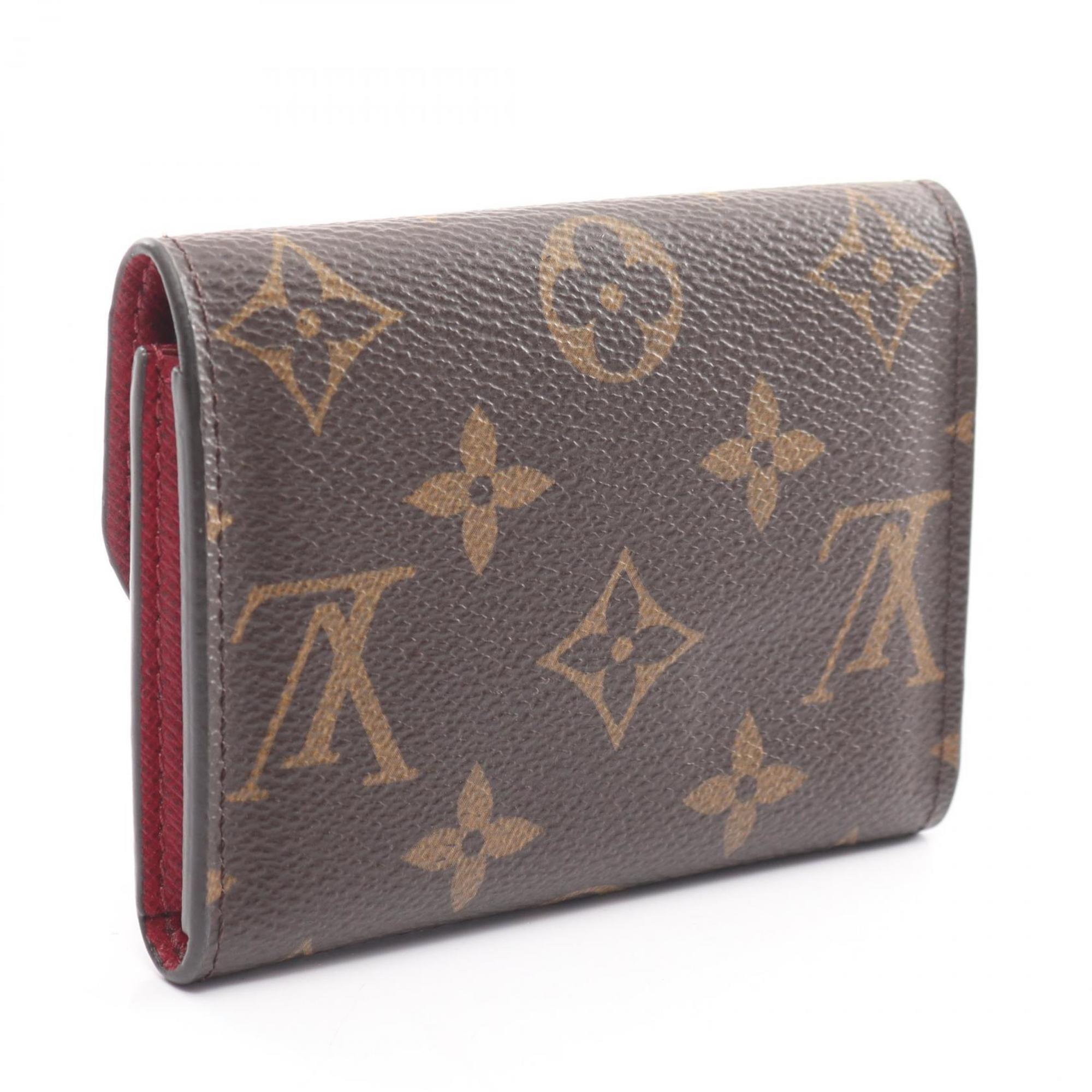 Louis Vuitton LOUIS VUITTON Portemonne Rosali Monogram Fuchsia Wallet/Coin Case Wallet Coated Canvas Leather Women's Brown M41939