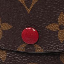 Louis Vuitton LOUIS VUITTON Portemonne Rosali Monogram Fuchsia Wallet/Coin Case Wallet Coated Canvas Leather Women's Brown M41939