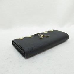 Louis Vuitton LOUIS VUITTON Portefeuille Capucines Bi-fold Wallet Leather Taurillon Women's Black M64551