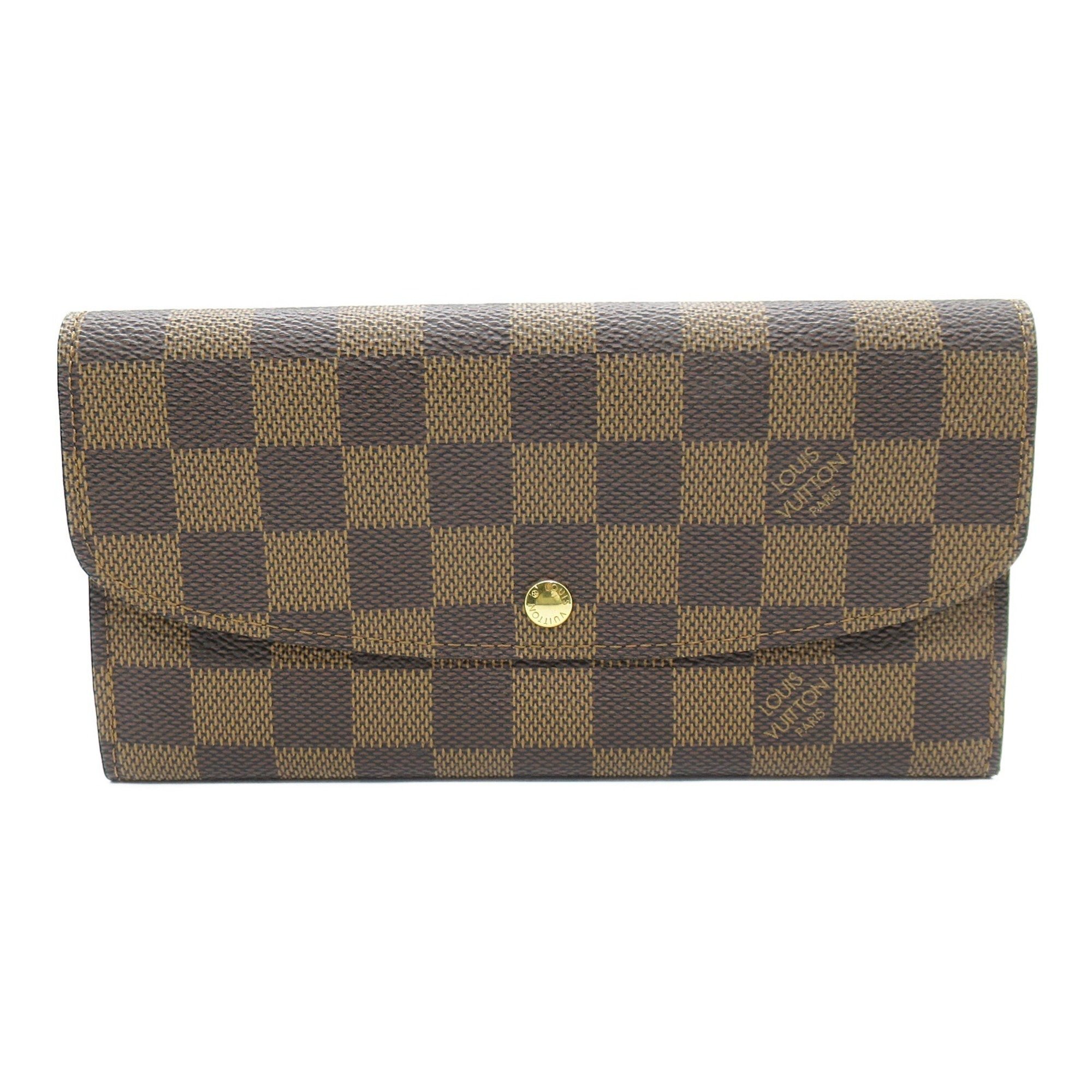 Louis Vuitton LOUIS VUITTON Portefeuille Emily Bi-fold Long Wallet Coated Canvas Damier Women's Brown N63019