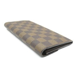 Louis Vuitton LOUIS VUITTON Portefeuille Emily Bi-fold Long Wallet Coated Canvas Damier Women's Brown N63019