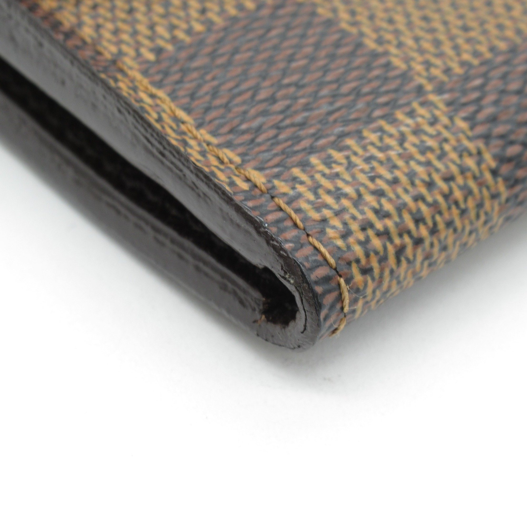 Louis Vuitton LOUIS VUITTON Portefeuille Emily Bi-fold Long Wallet Coated Canvas Damier Women's Brown N63019