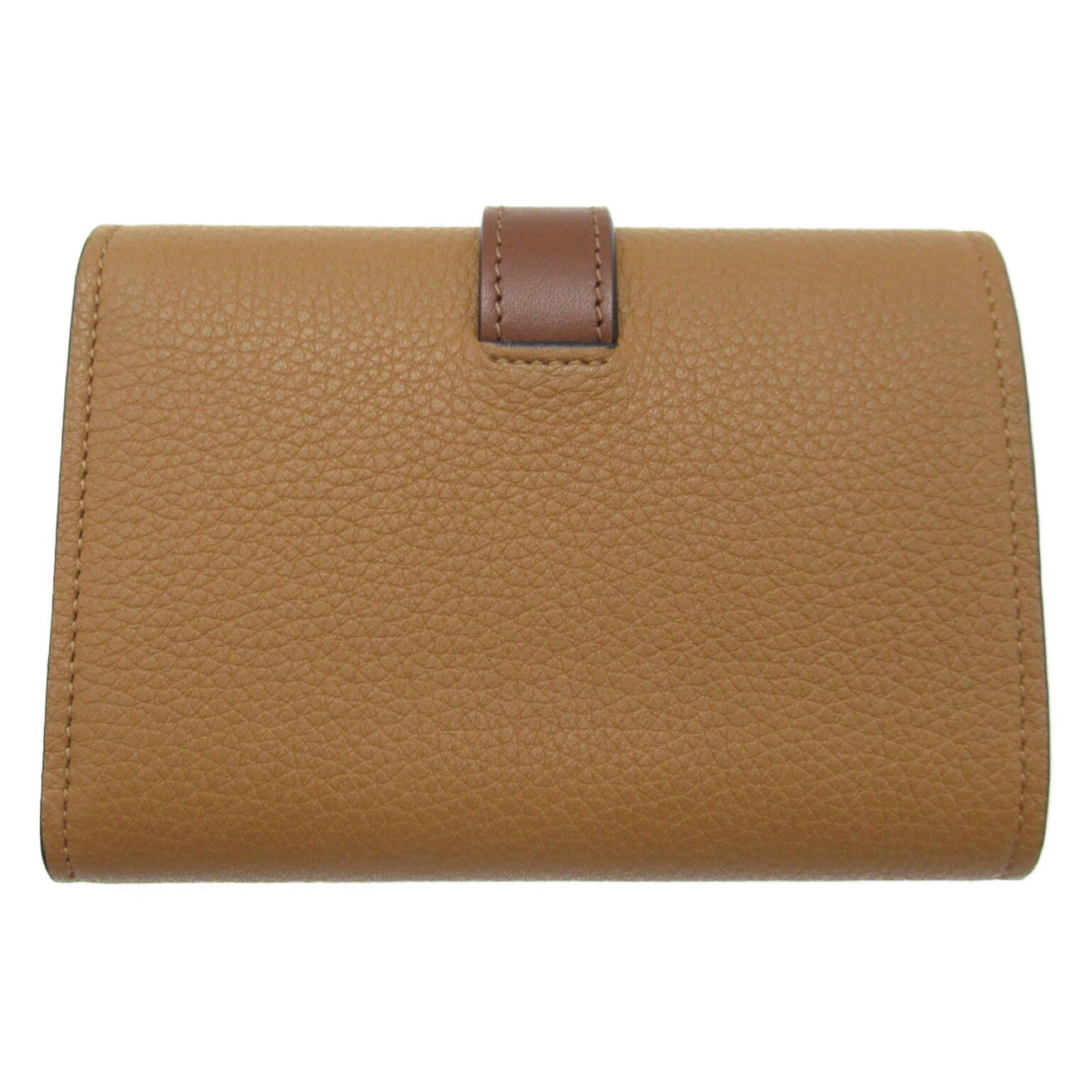 LOEWE Vertical Wallet Small Tri-fold Leather Women's Brown Light Caramel Pecan C660S86X013639