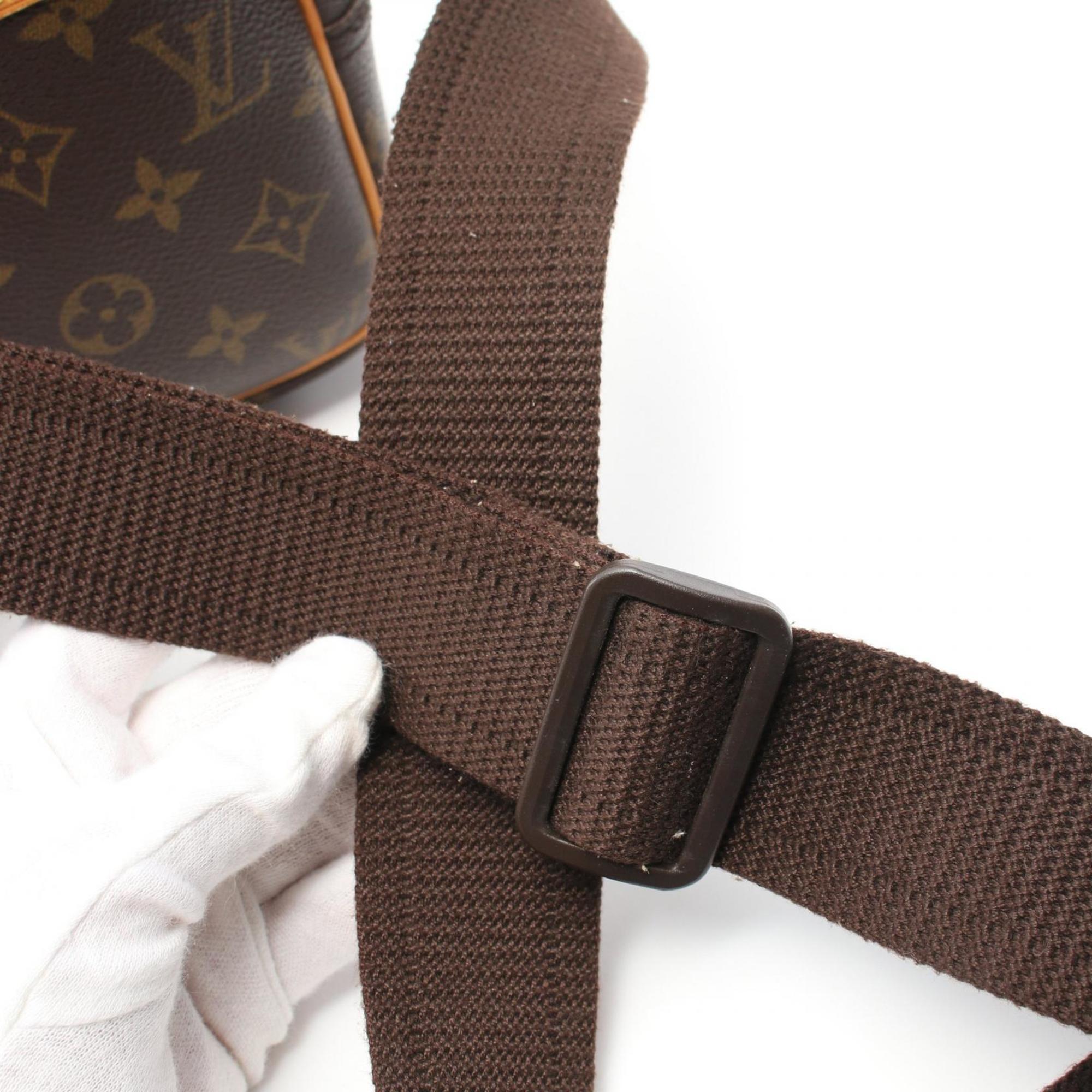 Louis Vuitton Reporter PM Monogram Shoulder Bag, Coated Canvas, Leather, Monogram, Women's, Brown, M45254