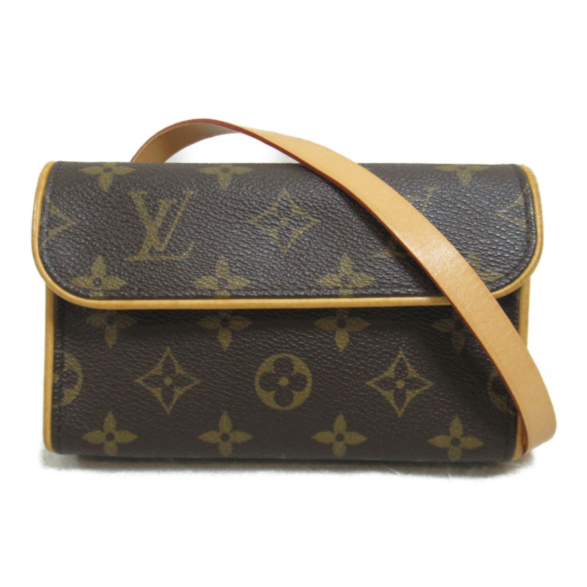 Louis Vuitton LOUIS VUITTON Pochette Florentine Waist Bag Body Coated Canvas Monogram Women's Brown M51855