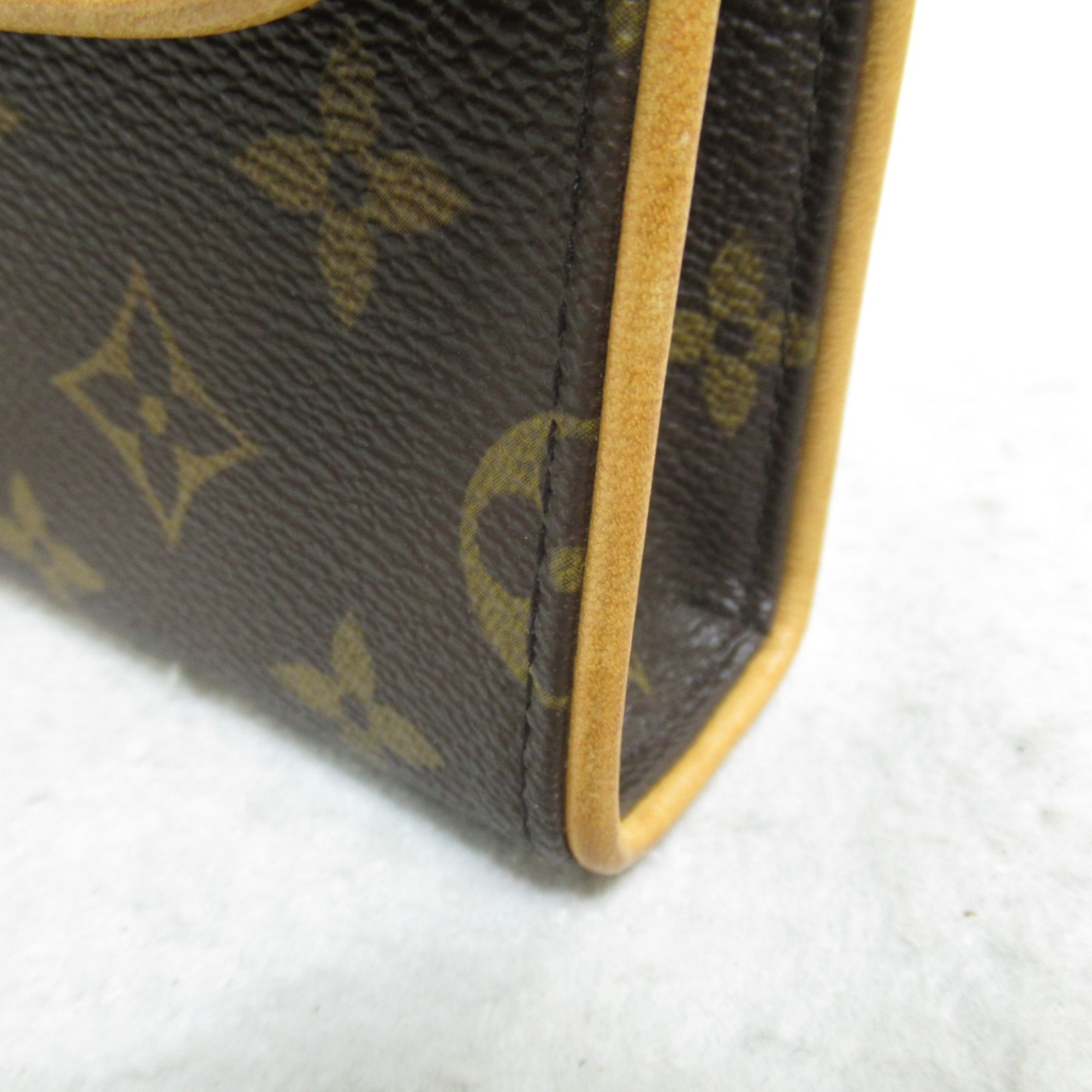 Louis Vuitton LOUIS VUITTON Pochette Florentine Waist Bag Body Coated Canvas Monogram Women's Brown M51855