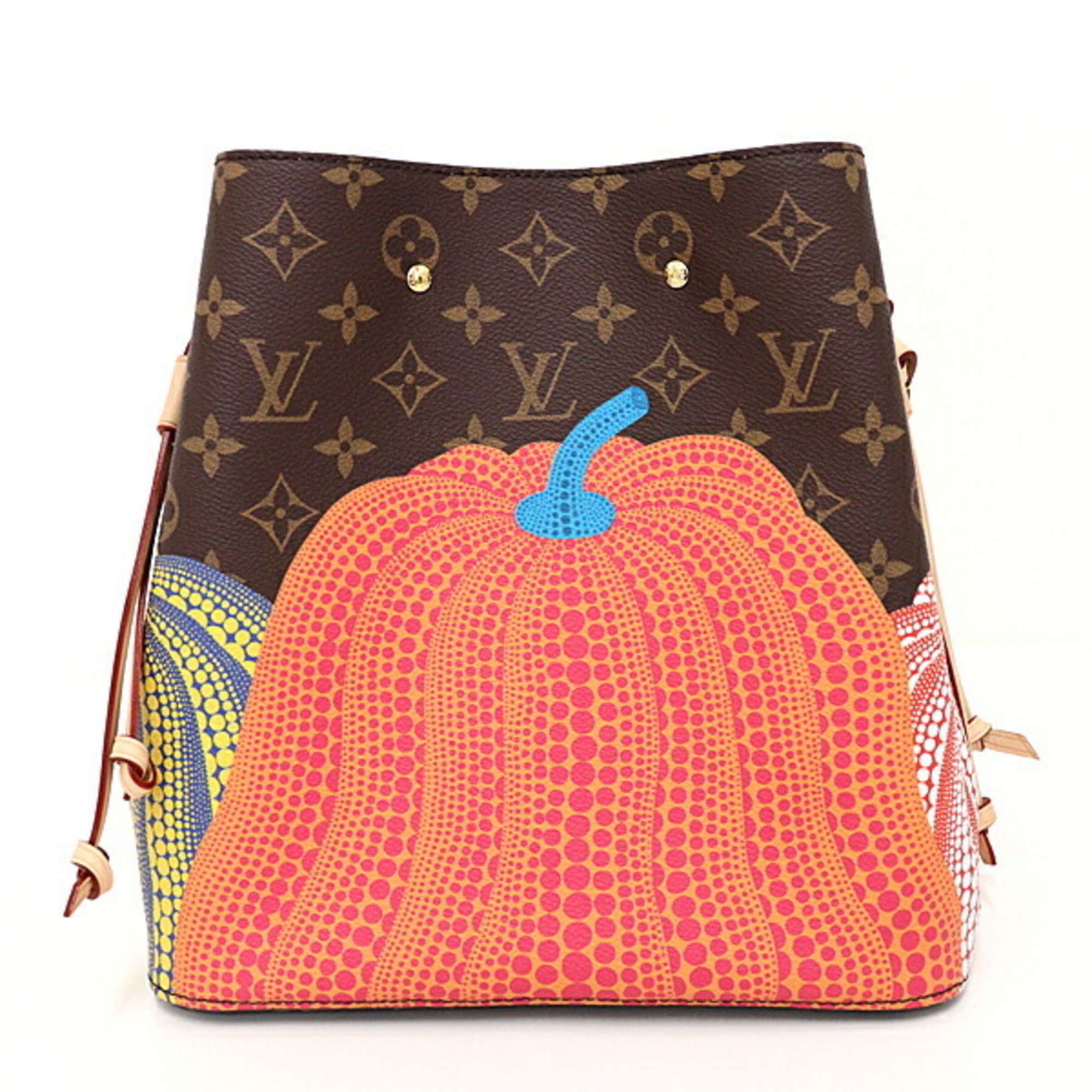 Louis Vuitton Yayoi Kusama LOUIS VUITTON LV x YK NeoNoe MM Shoulder Bag M46473 Brown Multicolor