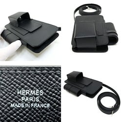 Hermes HERMES Hermesway Phone Case Black Lipstick Earphone W Engraved