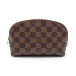 Louis Vuitton LOUIS VUITTON Pochette Tick Damier Ebene Pouch Bag Coated Canvas Women's Brown N47516