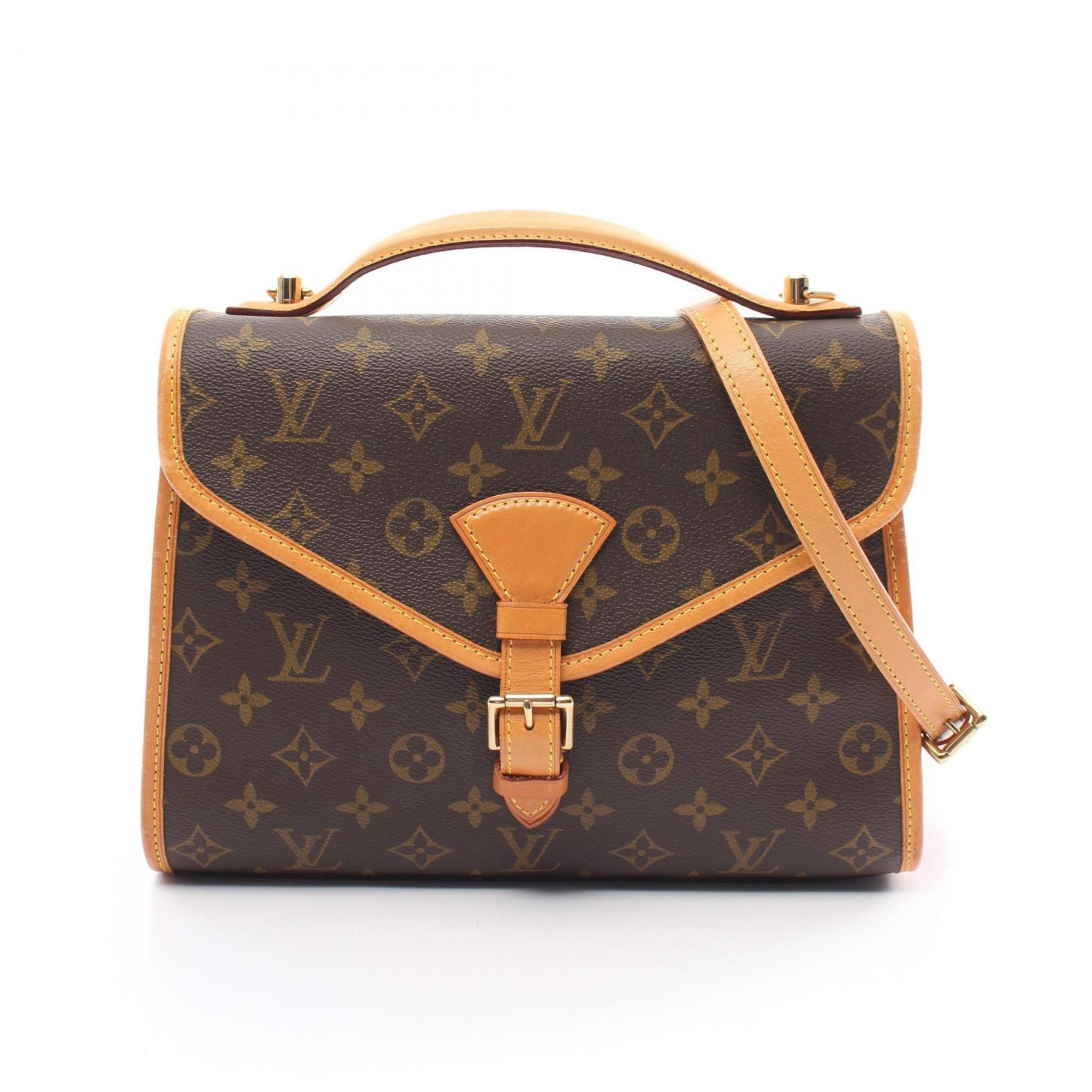 Louis Vuitton Bel Air Monogram Handbag Bag Coated Canvas Leather Women's Brown M51122