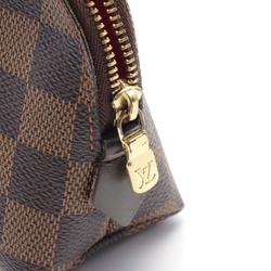 Louis Vuitton LOUIS VUITTON Pochette Tick Damier Ebene Pouch Bag Coated Canvas Women's Brown N47516