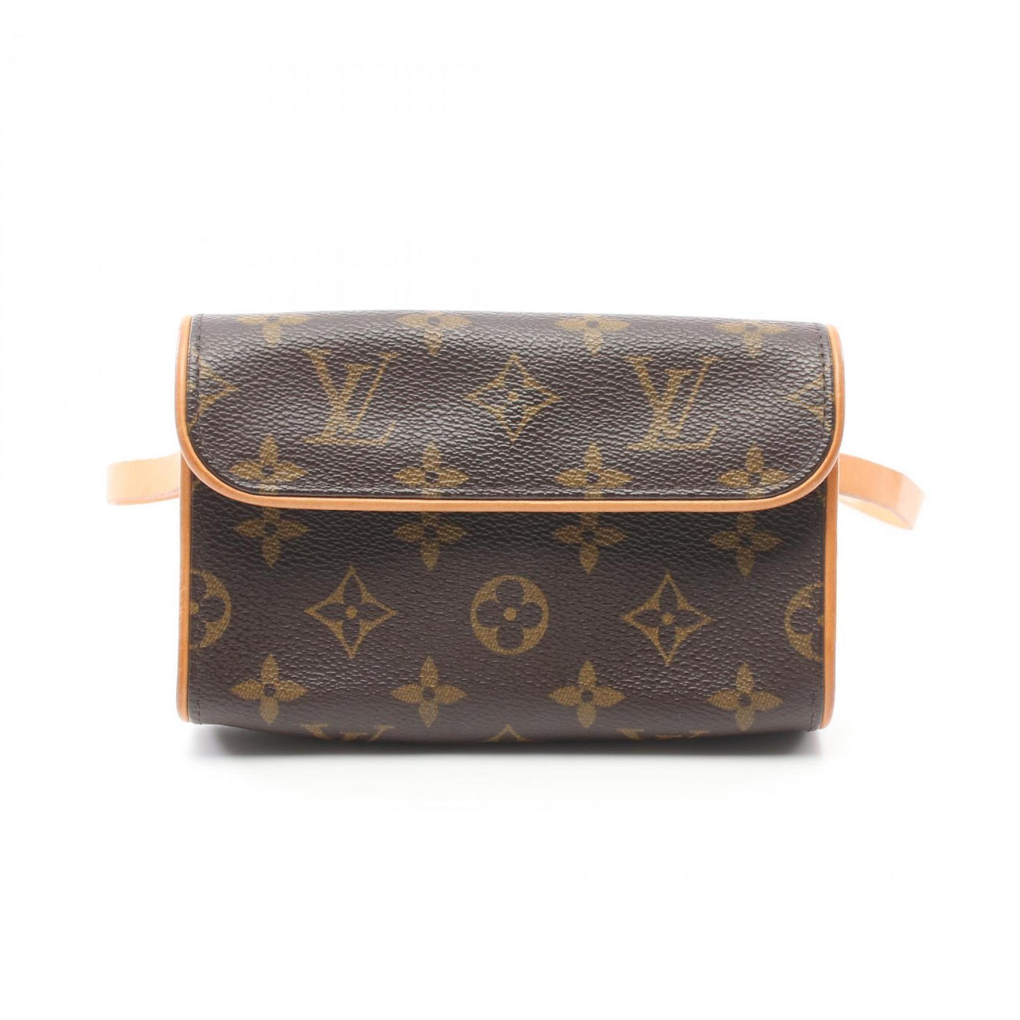 Louis Vuitton LOUIS VUITTON Pochette Florentine Monogram Waist Bag Body Coated Canvas Leather Women's Brown M51855