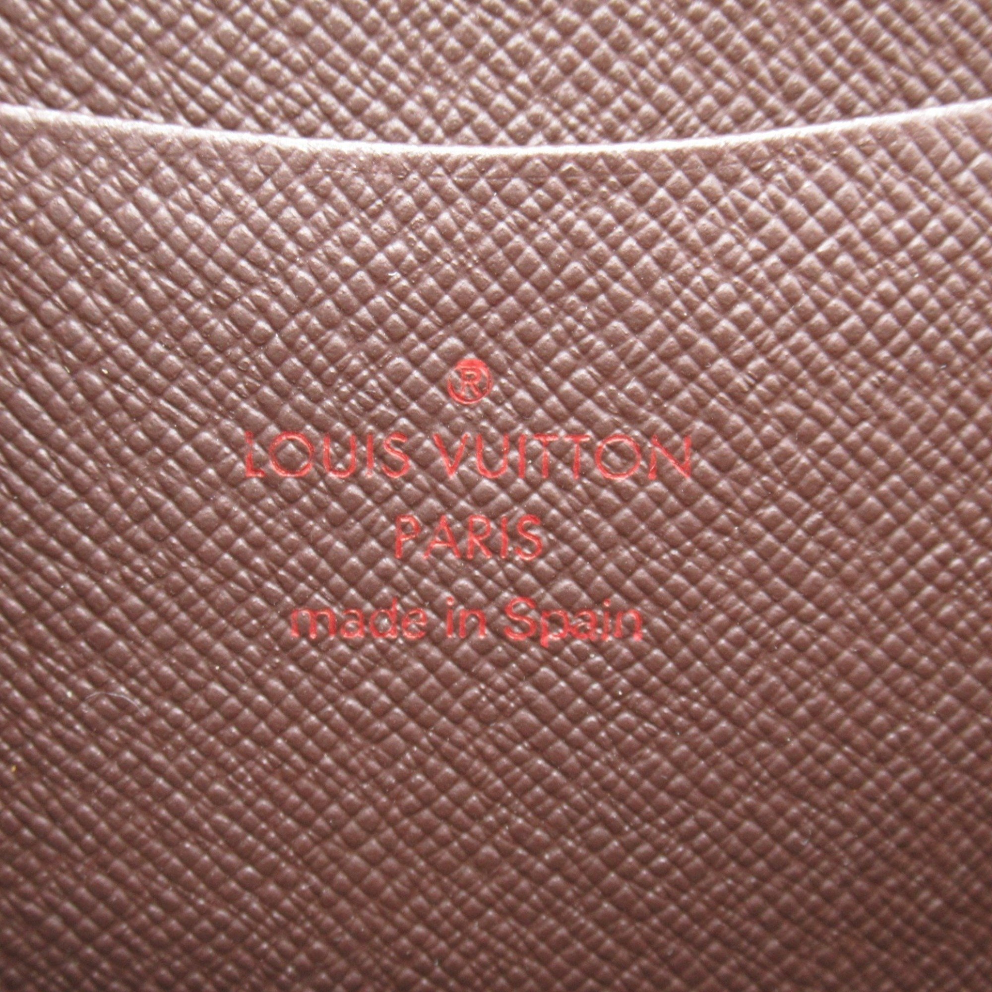 Louis Vuitton LOUIS VUITTON Portemonne Zip Round Long Wallet Coated Canvas Damier Women's Brown N61728