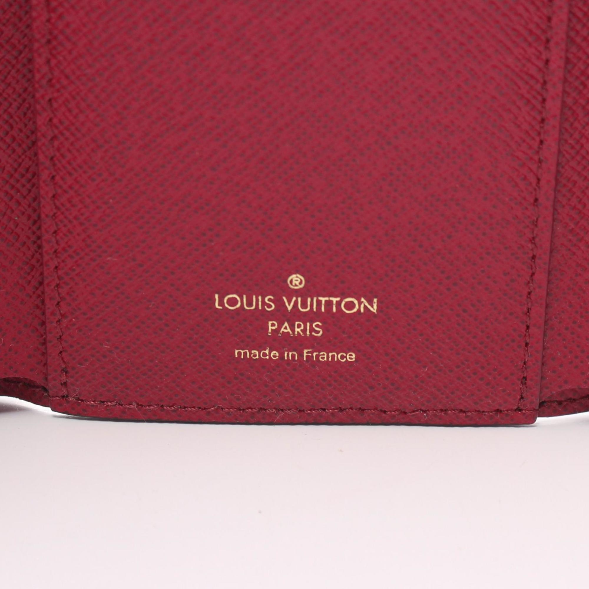 Louis Vuitton LOUIS VUITTON Portefeuille Victorine Monogram Fuchsia Tri-fold Wallet Coated Canvas Leather Women's Brown M41938