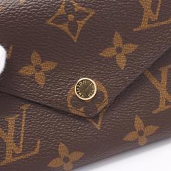 Louis Vuitton LOUIS VUITTON Portefeuille Victorine Monogram Fuchsia Tri-fold Wallet Coated Canvas Leather Women's Brown M41938