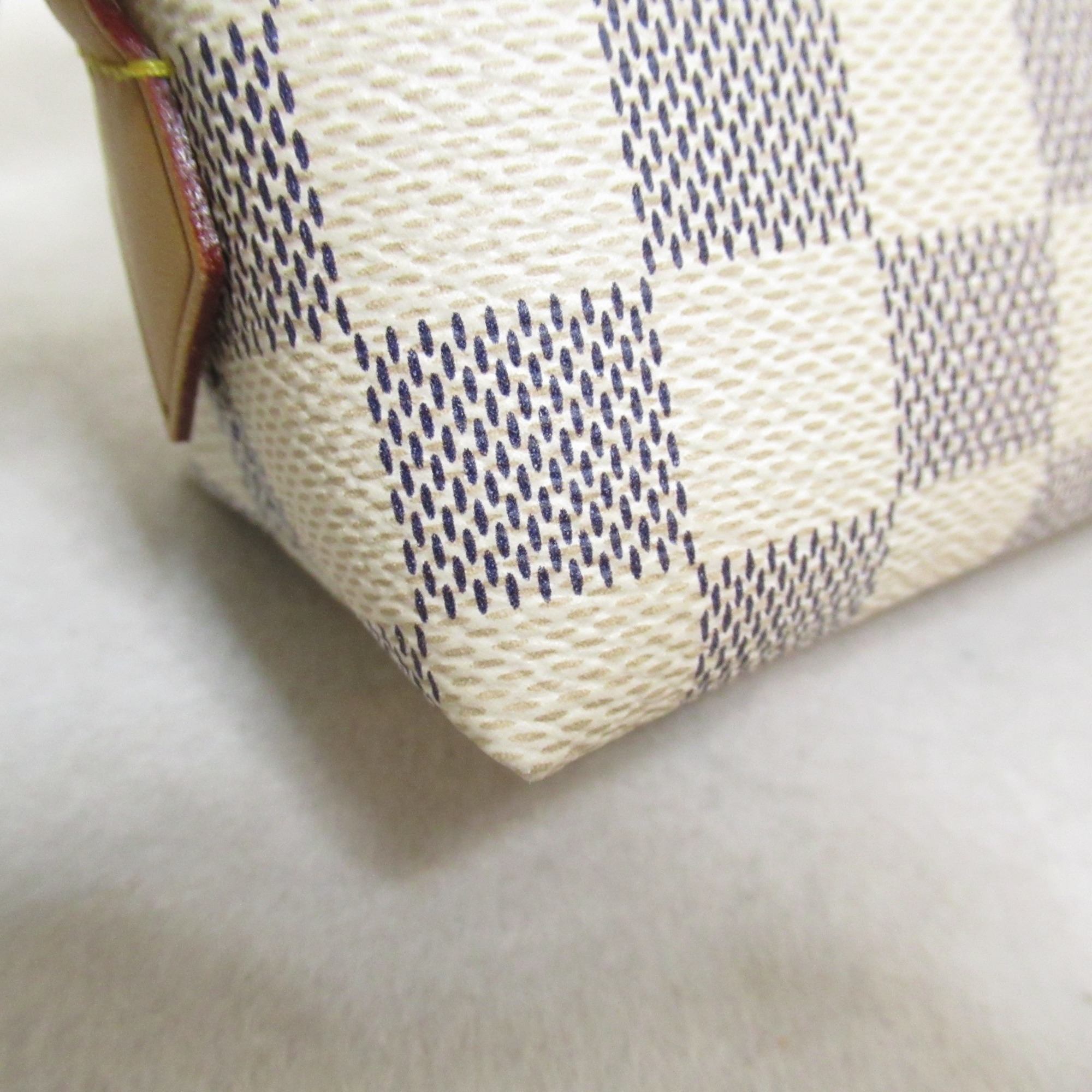 Louis Vuitton LOUIS VUITTON Pochette Tick PM Pouch Bag Coated Canvas Damier Azur Women's White N60024