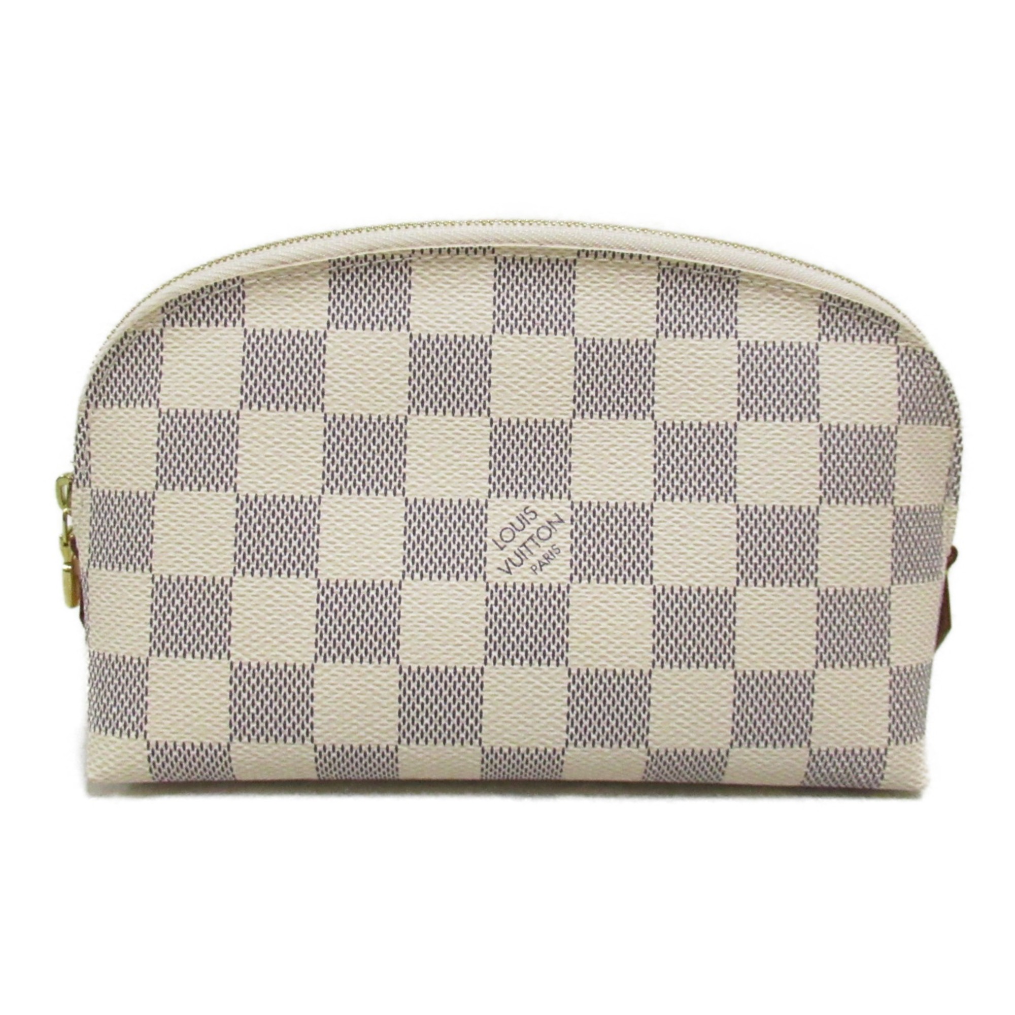 Louis Vuitton LOUIS VUITTON Pochette Tick PM Pouch Bag Coated Canvas Damier Azur Women's White N60024