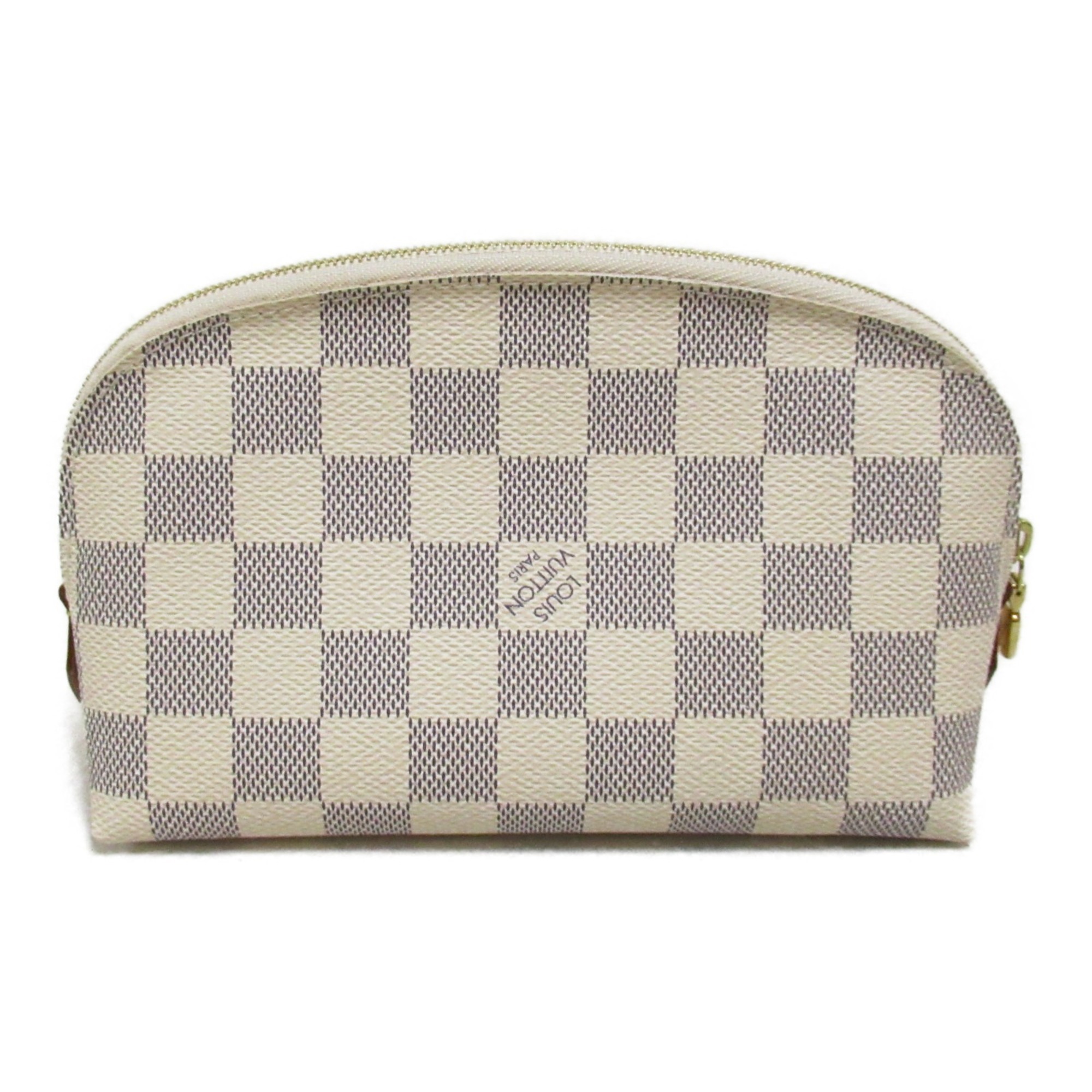 Louis Vuitton LOUIS VUITTON Pochette Tick PM Pouch Bag Coated Canvas Damier Azur Women's White N60024