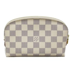 Louis Vuitton LOUIS VUITTON Pochette Tick PM Pouch Bag Coated Canvas Damier Azur Women's White N60024