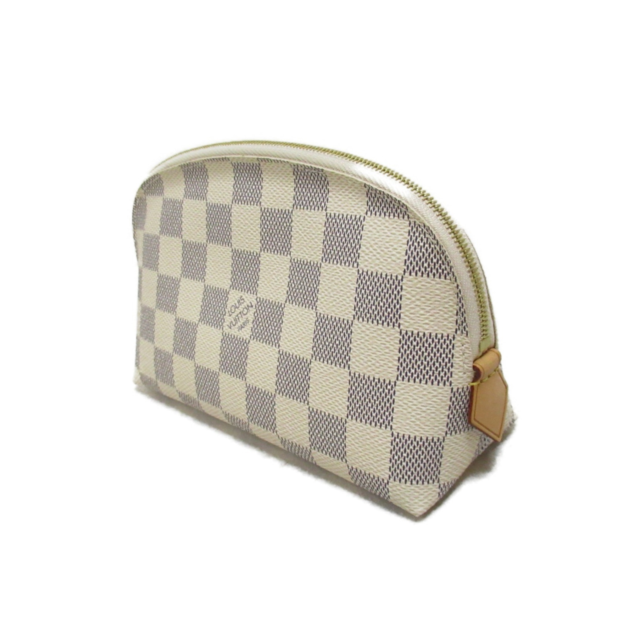 Louis Vuitton LOUIS VUITTON Pochette Tick PM Pouch Bag Coated Canvas Damier Azur Women's White N60024