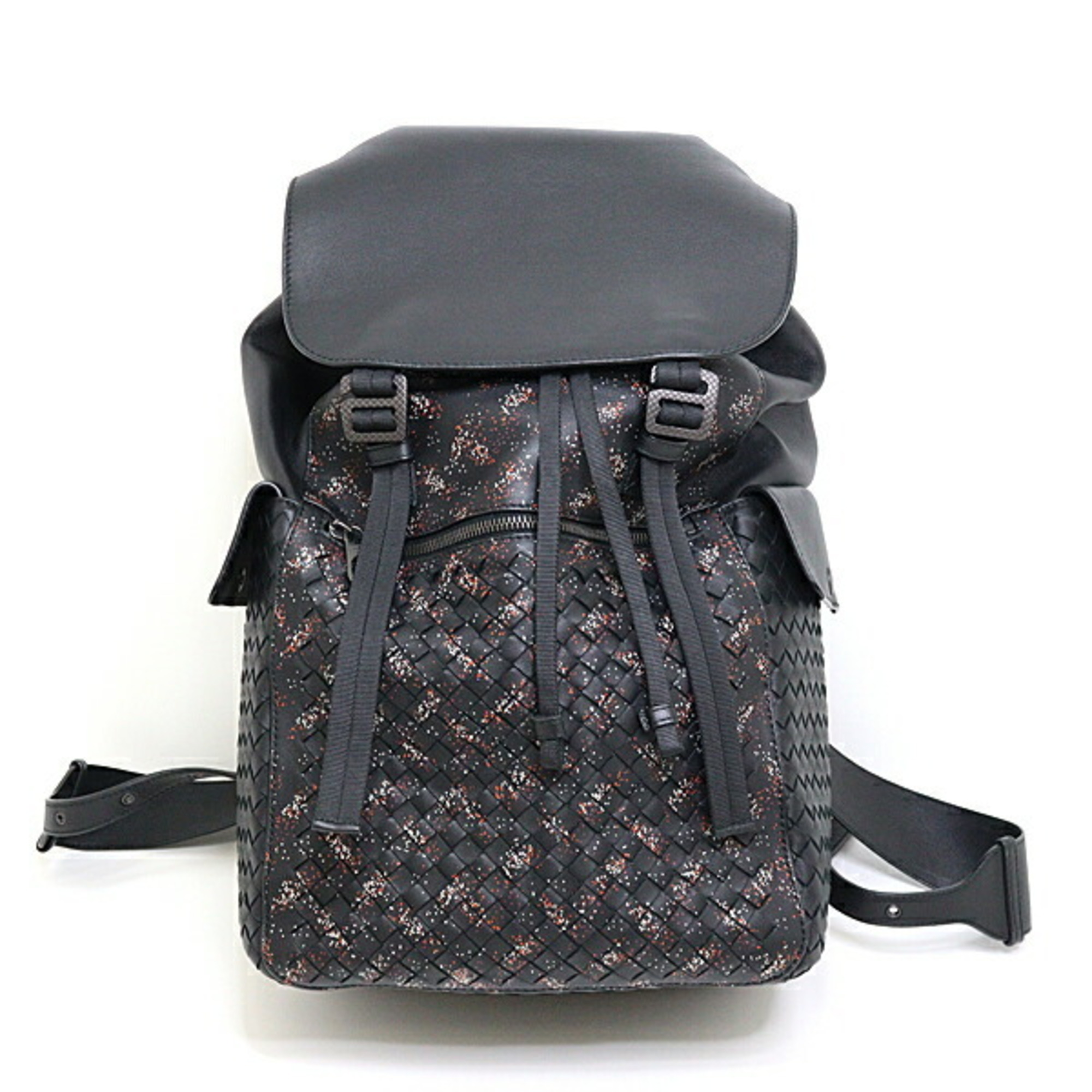 BOTTEGA VENETA Bottega Veneta Lambskin Intrecciato Backpack Black