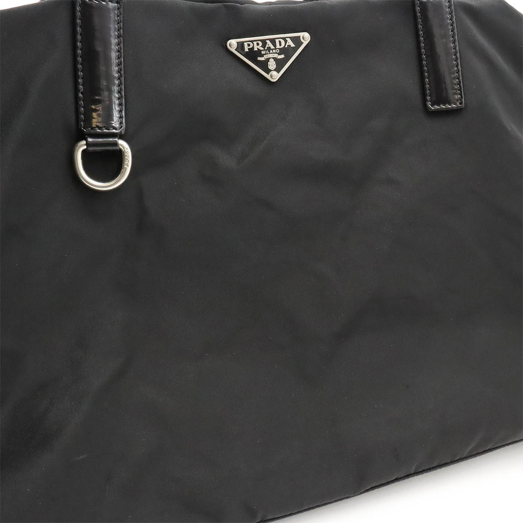 PRADA Prada handbag Boston bag nylon patent leather NERO black Purchased at overseas boutique BR2394