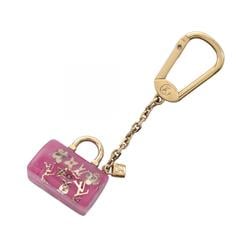 Louis Vuitton LOUIS VUITTON Portecle Speedy Inclusion Keychain Resin Metal Women's Pink Gold M65024