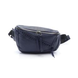 LOEWE Puzzle Sling Bag Waist Body Leather Men's Navy