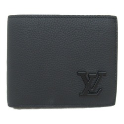 Louis Vuitton LOUIS VUITTON Portefeuille Marco Bi-fold Wallet Leather LV Aerogram Men's Women's Black M81742