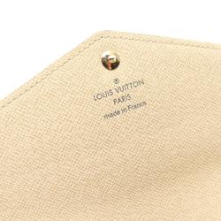 Louis Vuitton LOUIS VUITTON Portefeuille Sarah Damier Azur Bi-fold Long Wallet Coated Canvas Women's White N63028