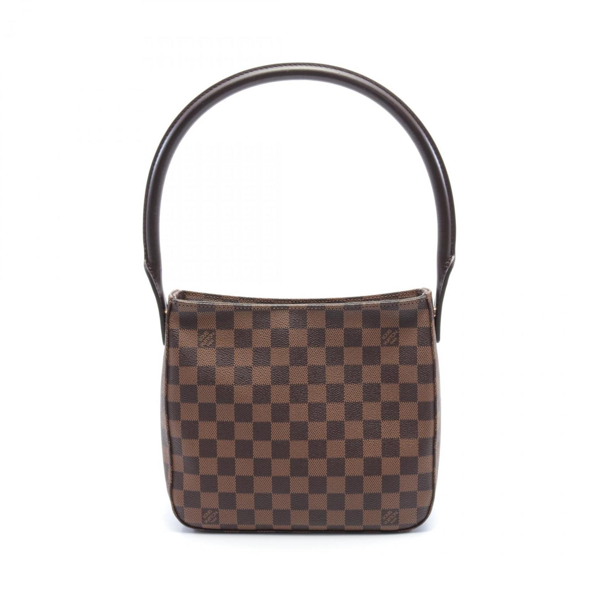 Louis Vuitton LOUIS VUITTON Looping MM Damier Ebene Shoulder Bag Coated Canvas Leather Women's Brown N51157