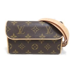 Louis Vuitton LOUIS VUITTON Pochette Florentine Waist Bag Body Coated Canvas Monogram Women's Brown M51855