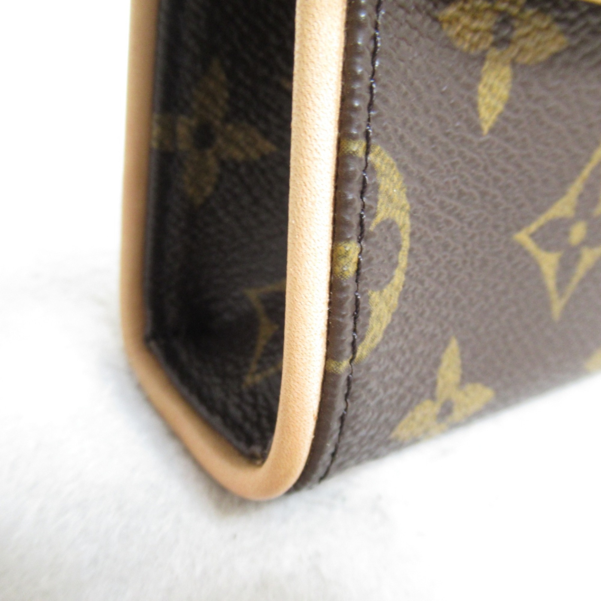 Louis Vuitton LOUIS VUITTON Pochette Florentine Waist Bag Body Coated Canvas Monogram Women's Brown M51855